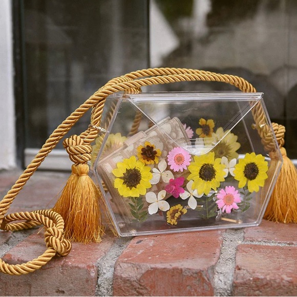 argi daneli Handbags - Brand new. Never worn Argi Daneli Flower Acrylic handbag